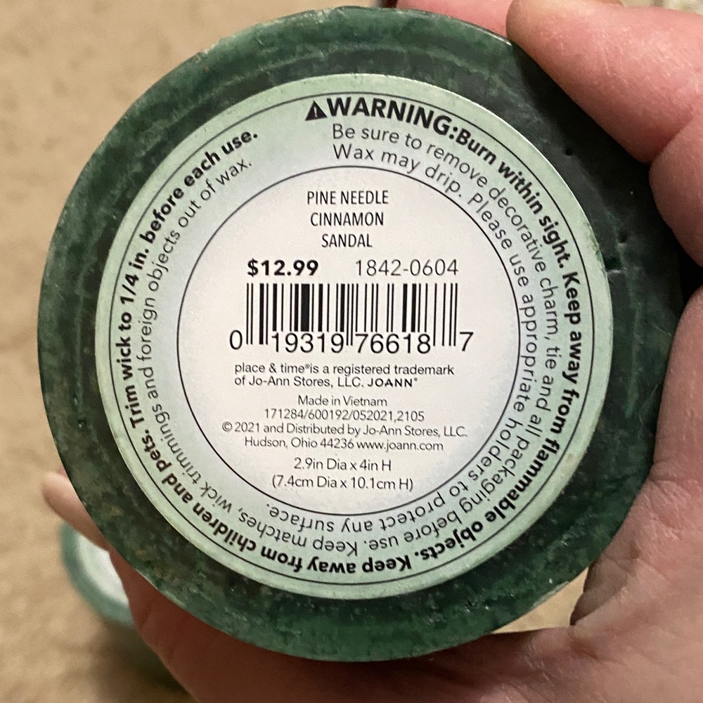 NWOT Green Pillar Candles - Picture 3 of 3